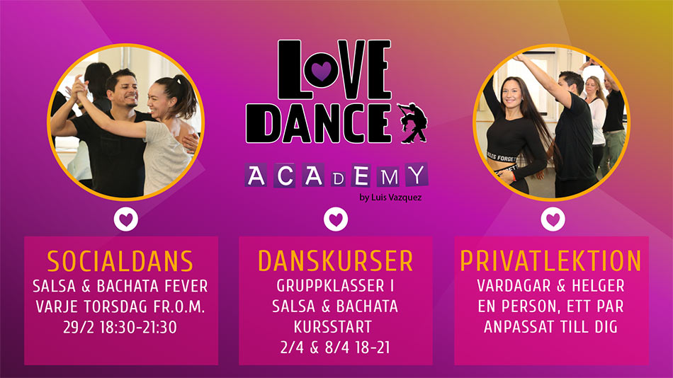 EVENT events 2024 Love Dance Festival, Social dans, Danskurser, Privatlektioner Salsa, Bachata